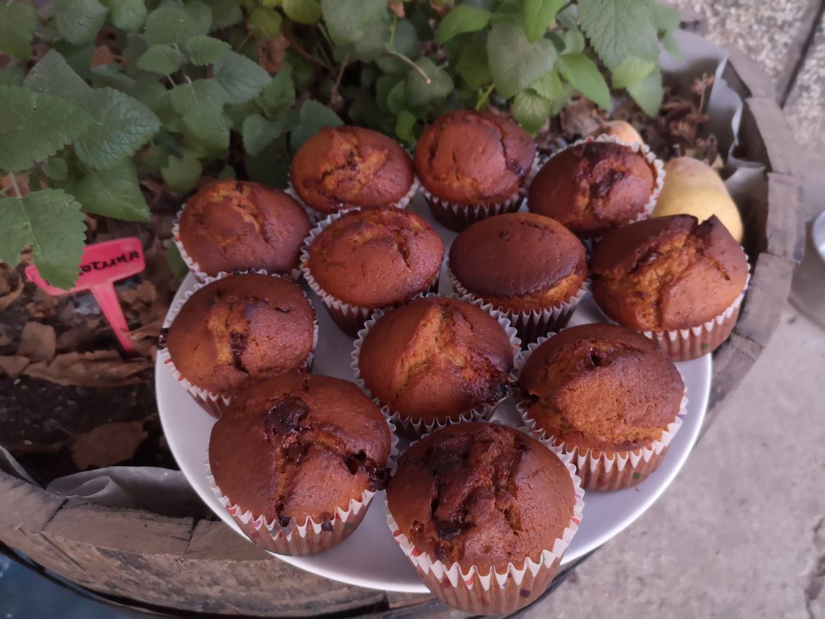Мъфини с круши и шоколад