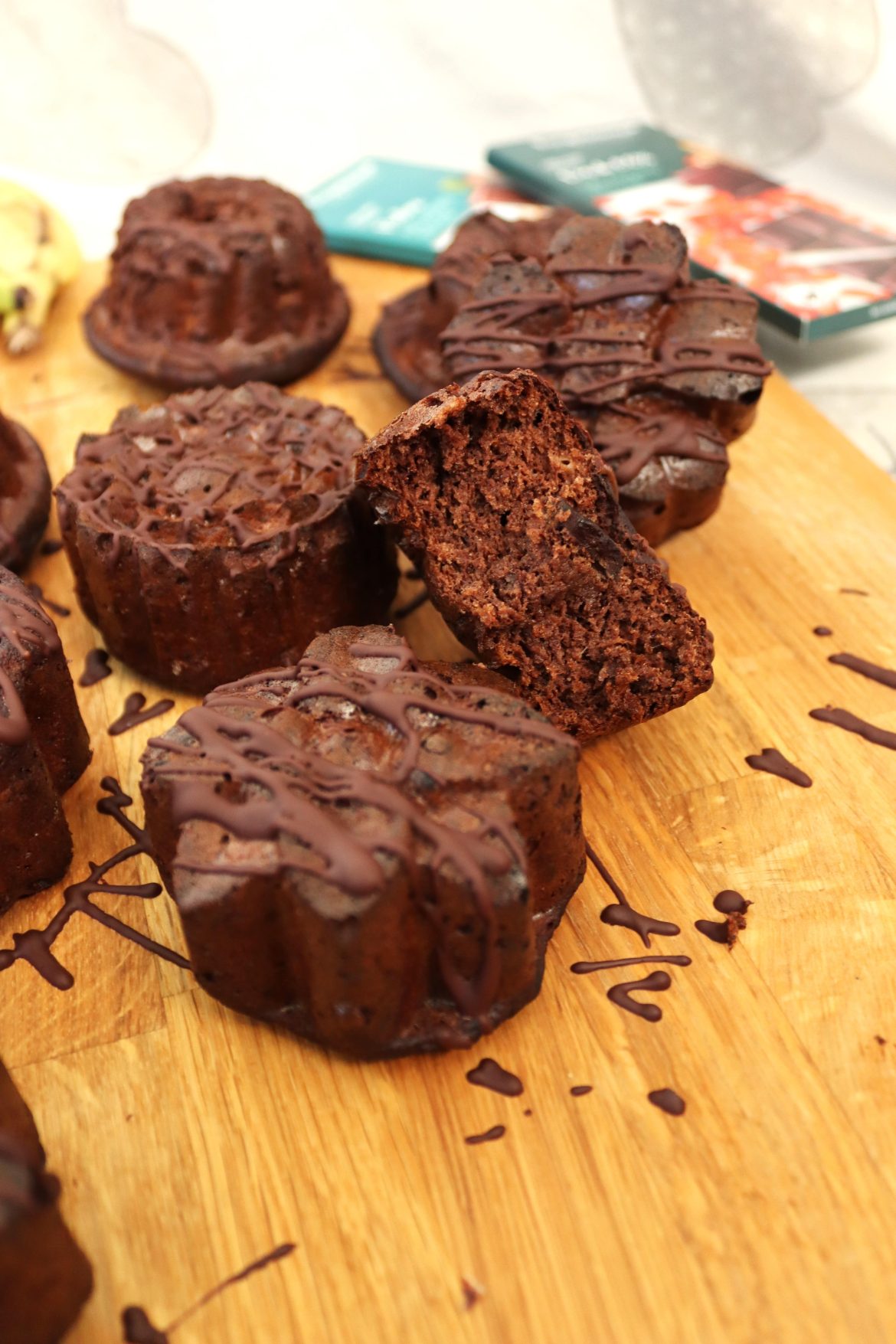 бананови мъфини с шоколад без глутен и без захар