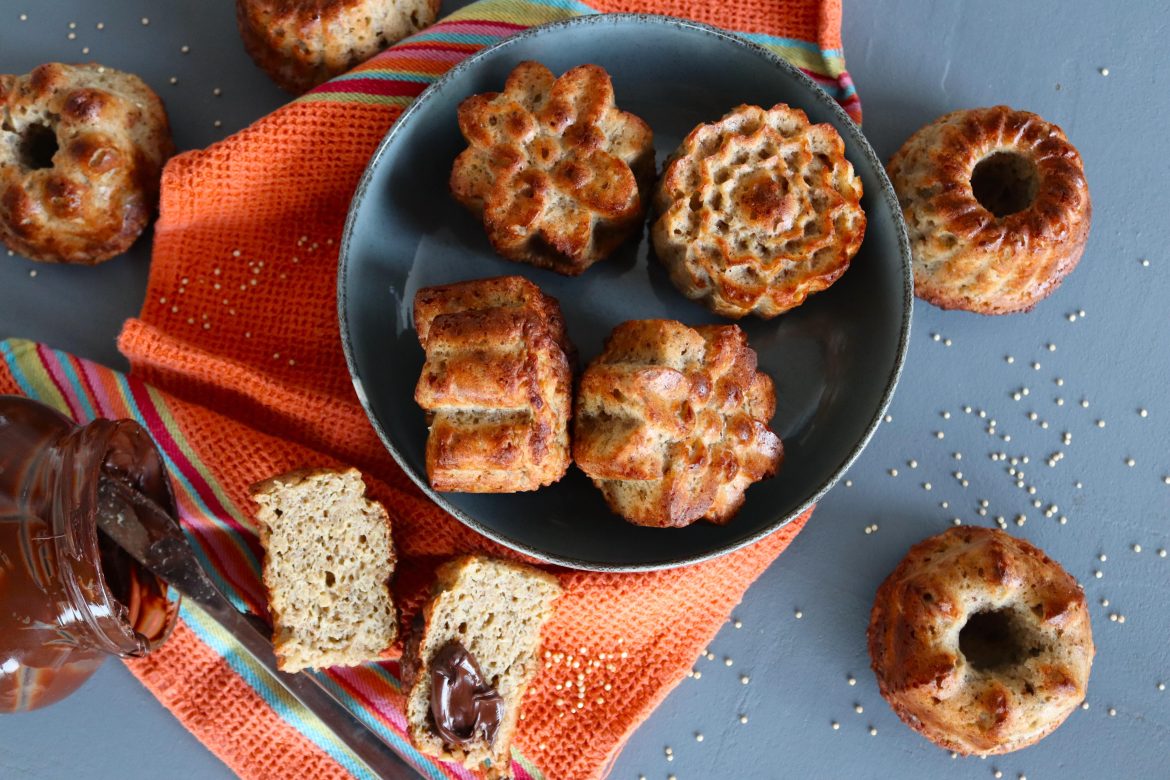 Бананови мъфини с киноа по зоната, без глутен, без захар