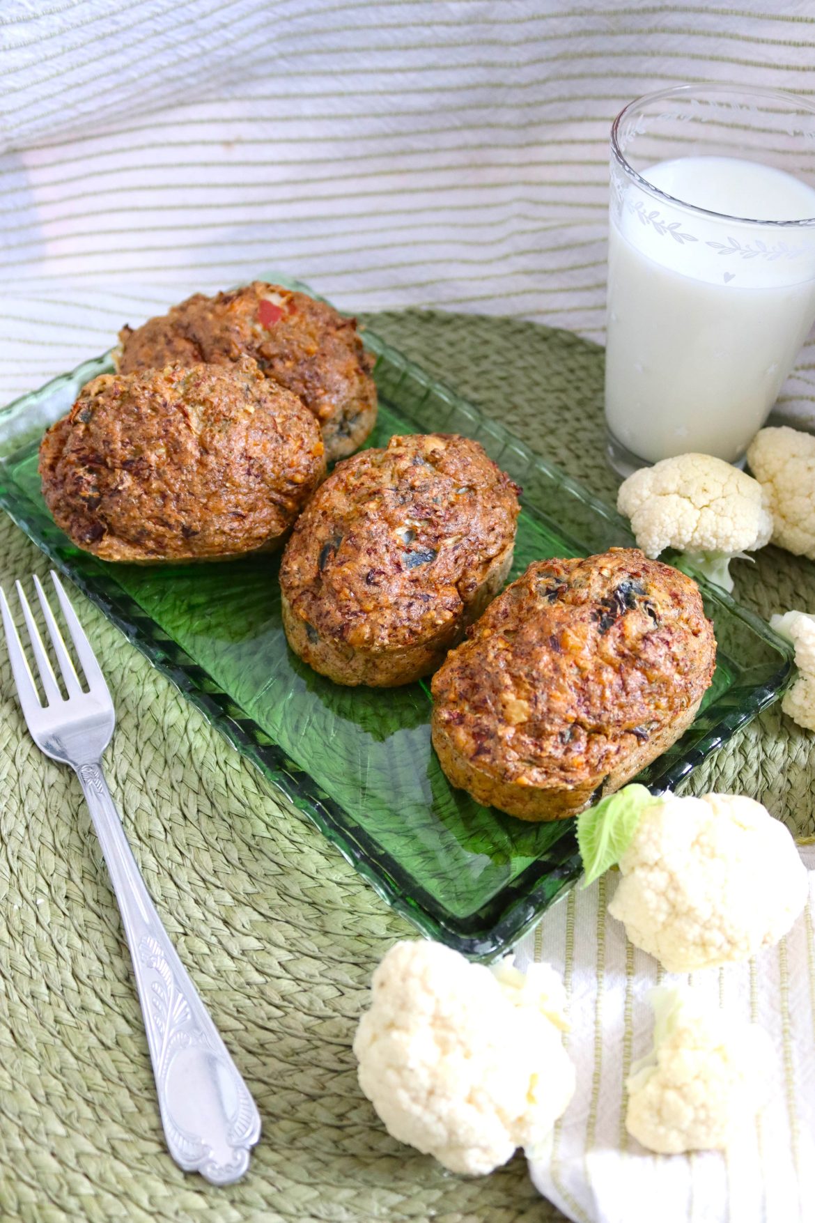 Хлебчета с "ориз" от карфиол и бекон