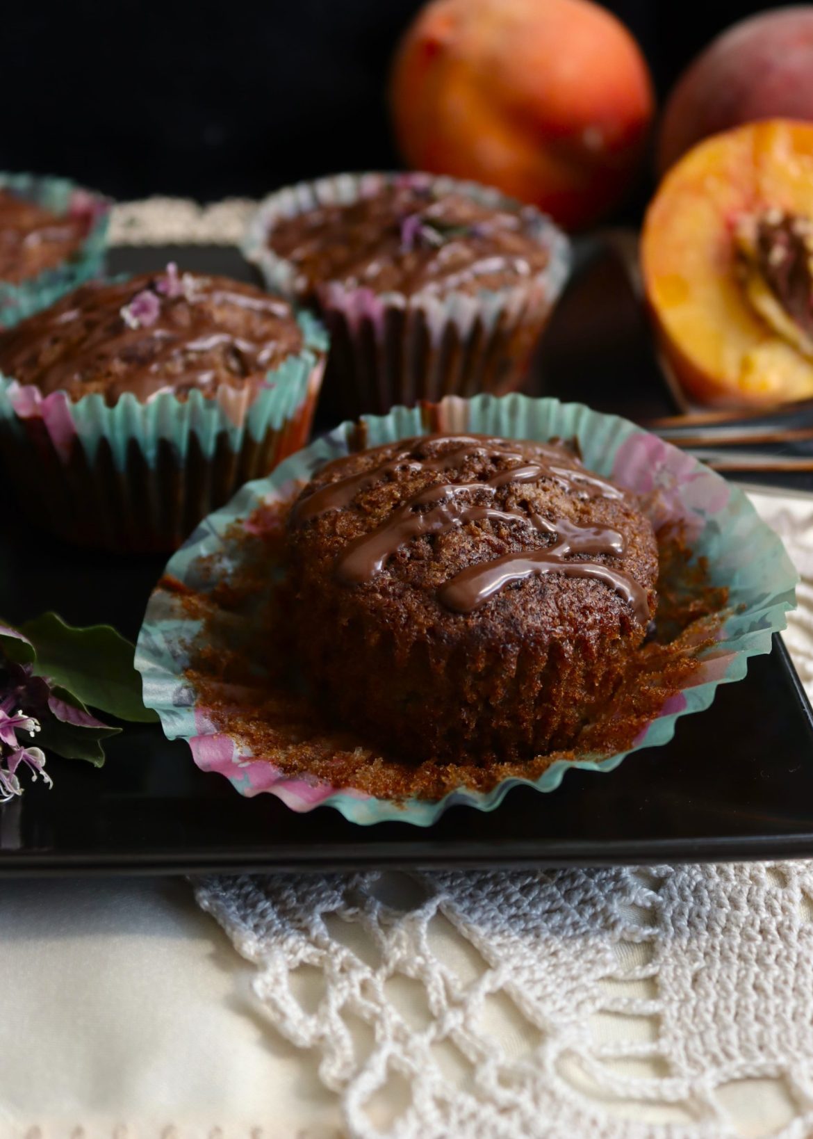безглутенови мъфини с праскови