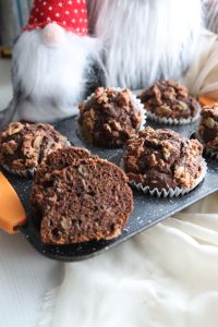 Шоколадови мъфини с тиква без захар и лактоза