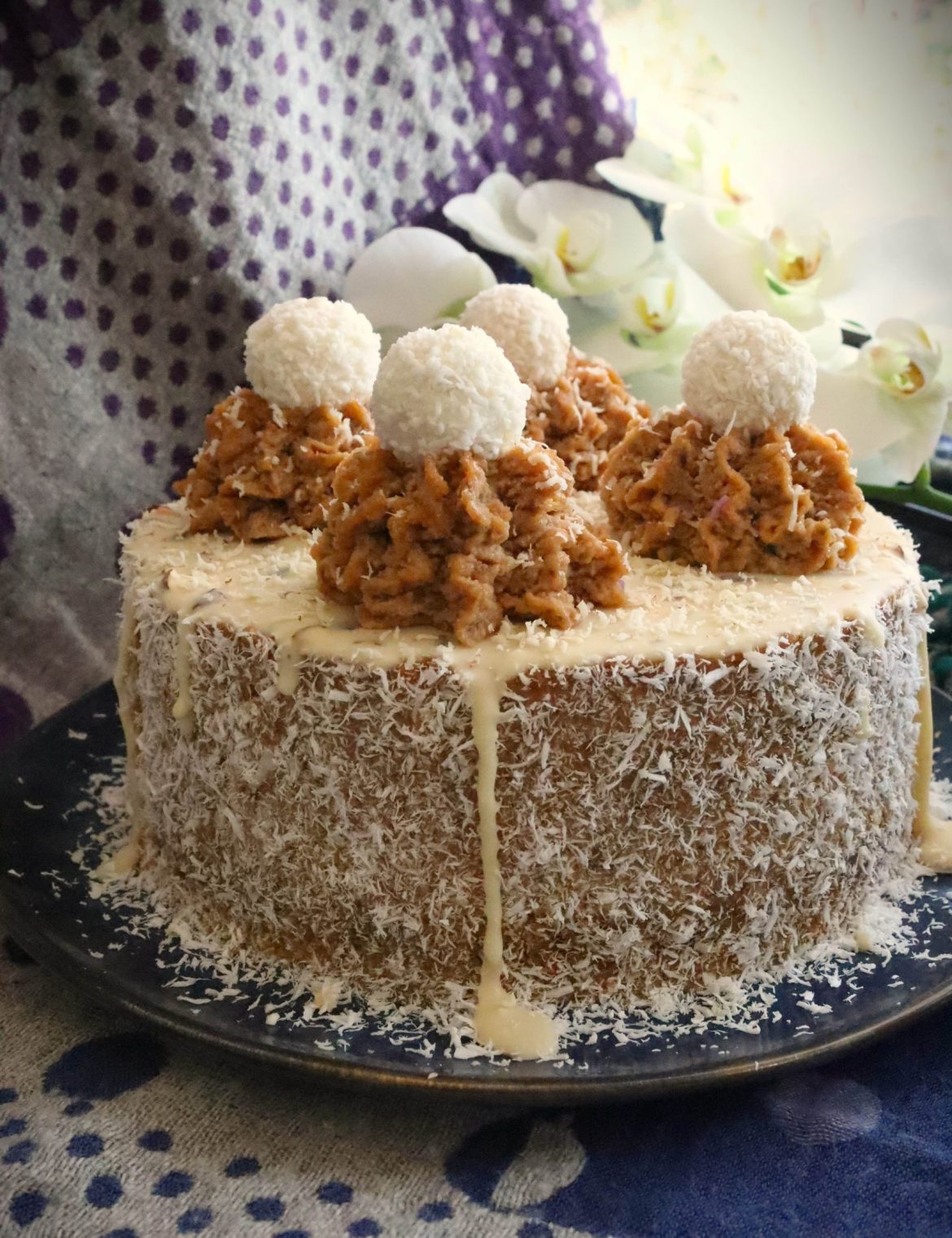 Веган кокосова торта с ананас без захар и глутен