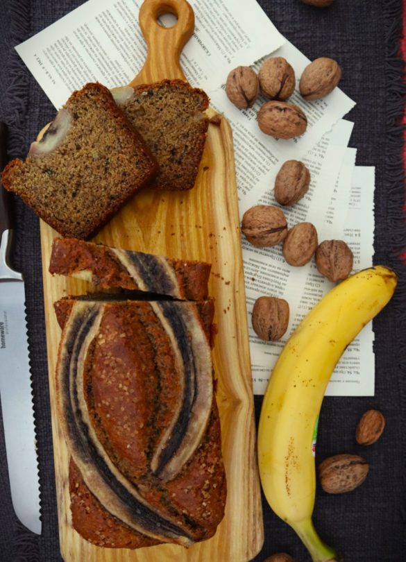 веган бананов хляб с орехи без захар