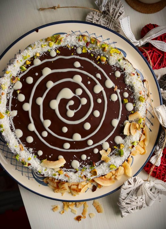 Кокосова торта с шоколад - веган