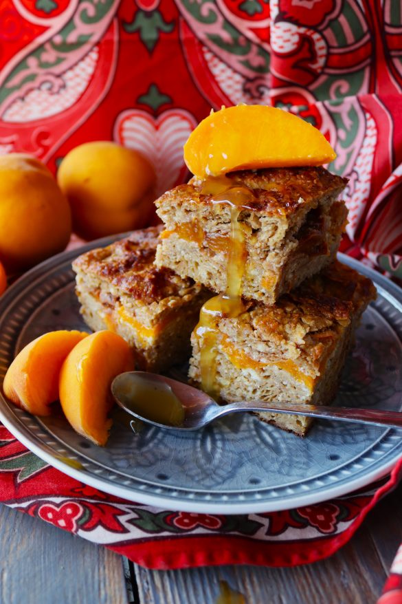 Протеинов кейк с праскови по зоната