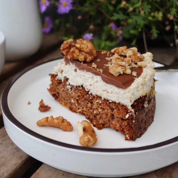 морковена торта с кашу без захар и глутен, без млечни продукти