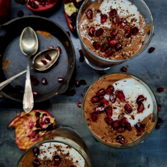 Веган шоколадов пудинг без захар, без глутен и без брашно